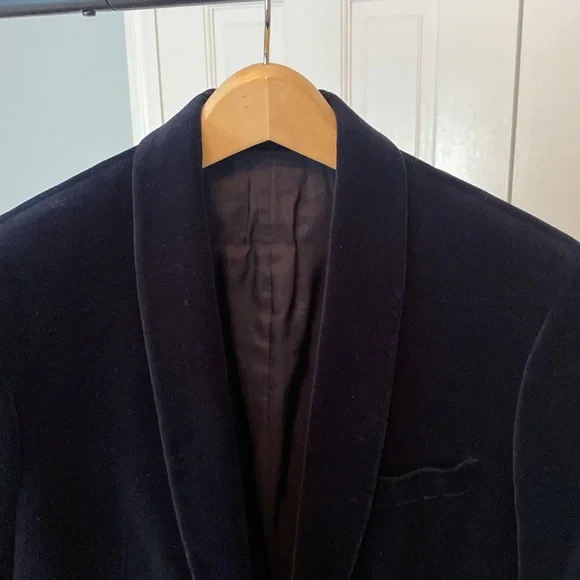 Club Monaco / Velvet Blazer / Navy Blue / 40L